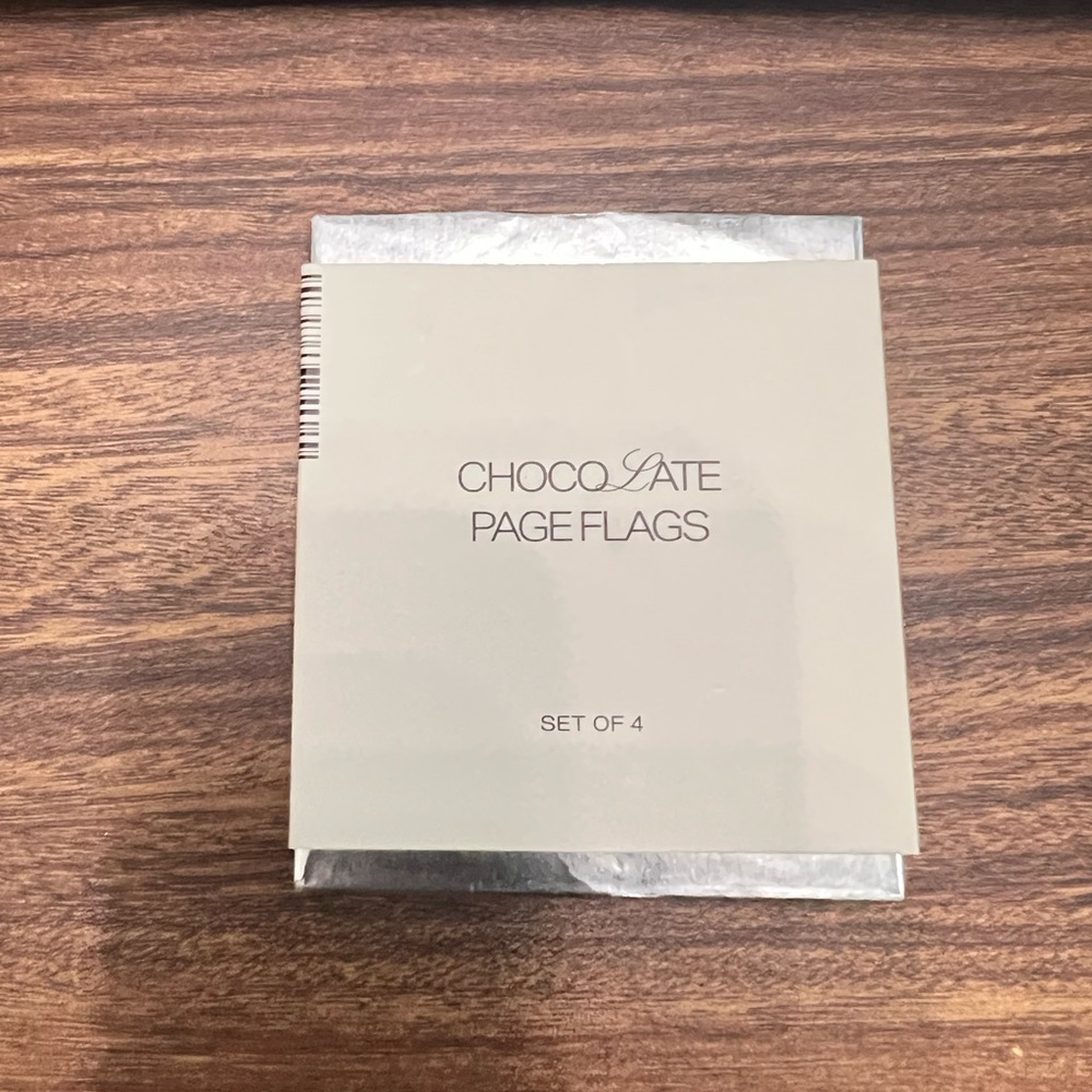 Chocolate Page Flags Set of 4